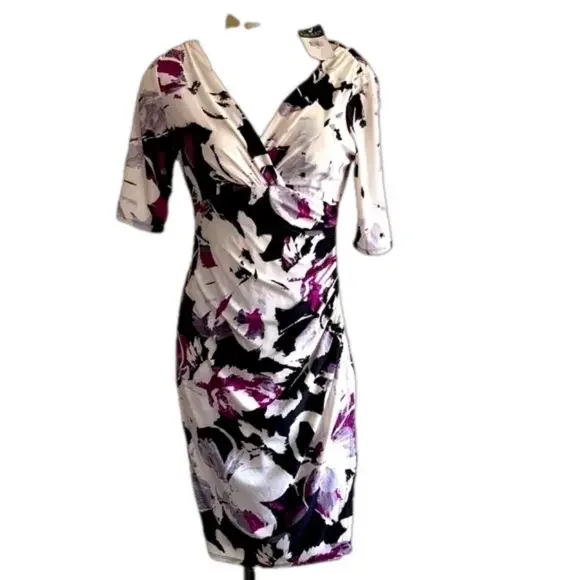 Lauren Ralph Lauren floral stretchy dress SZ 6 NWT - Picture 4 of 14